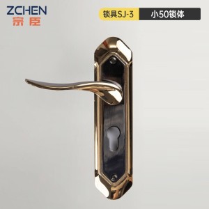 宗臣门业 静音门锁室内卧室分体锁磁吸锁黑色房把手木门通用型锁具